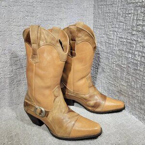 Dingo Womens Size US 7M Brown Leather Mid Calf Festival Cowgirl Western Boot